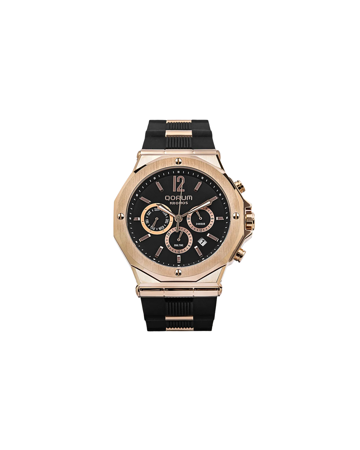 Kronos Rose Gold Steel Chronograph
