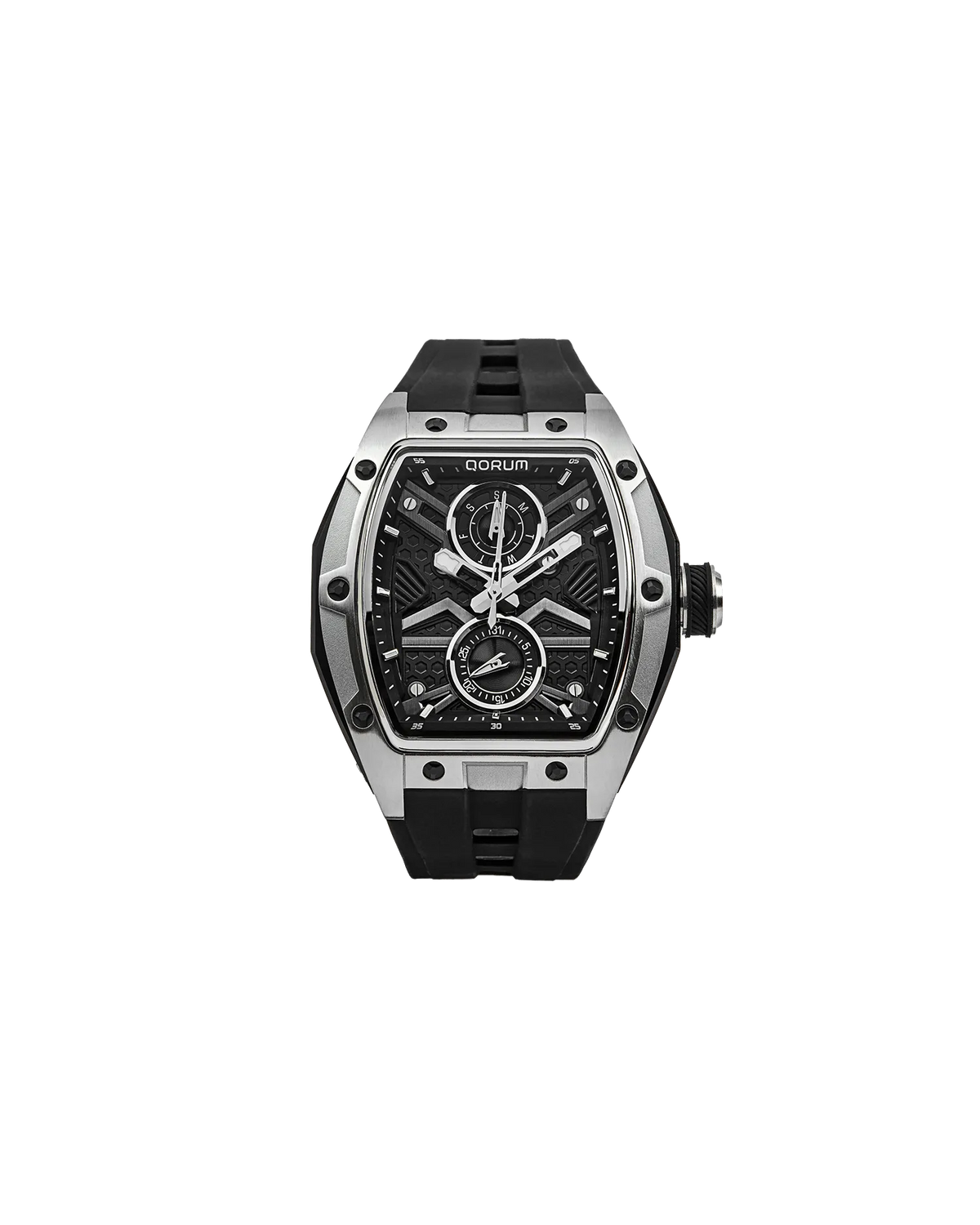Equinox Black Dial Silver Multi-Function Watch