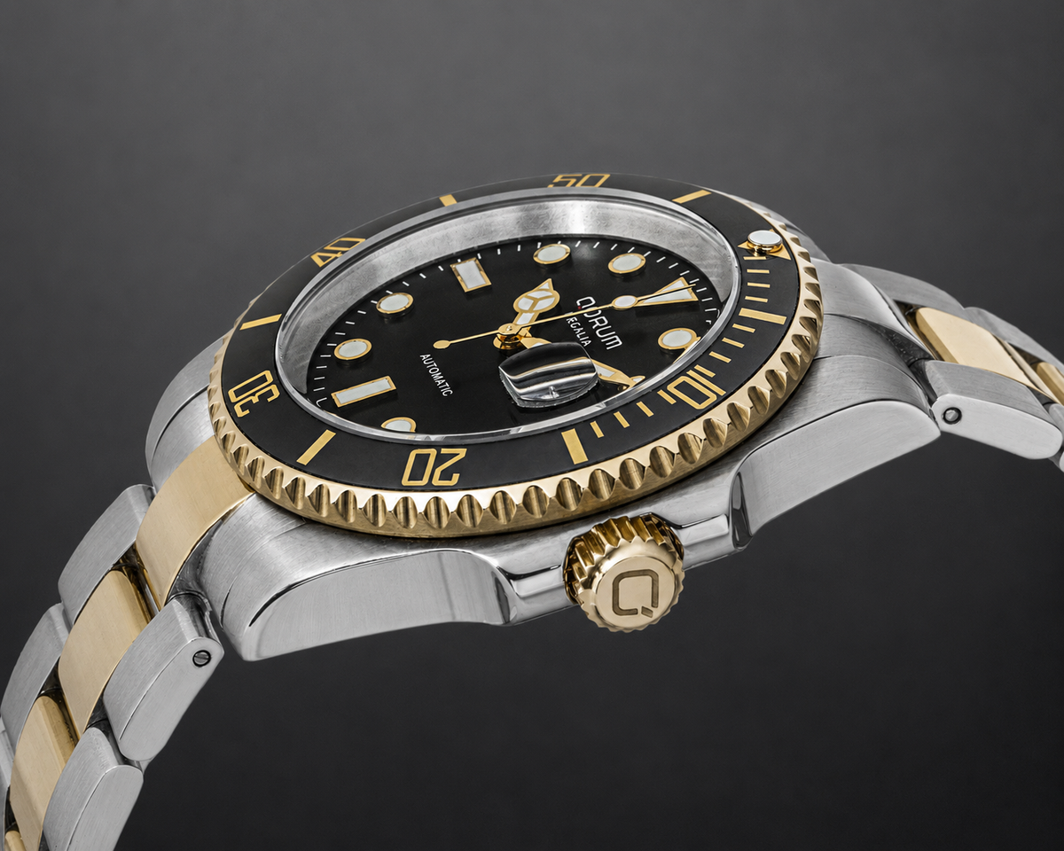 Regalia Black Dial Two-Tone Gold Automatic Watch