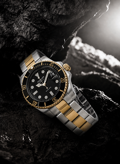 Regalia Black Dial Two-Tone Gold Automatic Watch
