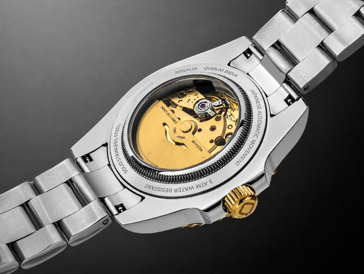 Regalia Black Dial Two-Tone Gold Automatic Watch