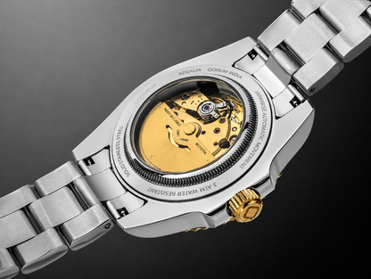 Regalia Black Dial Two-Tone Gold Automatic Watch