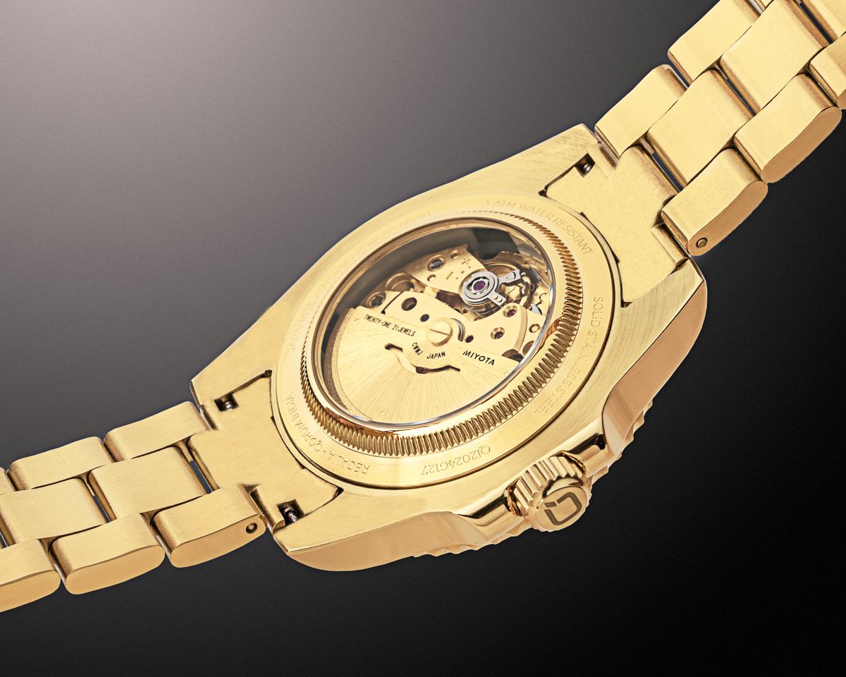 Regalia Black Dial Gold Steel Automatic Watch
