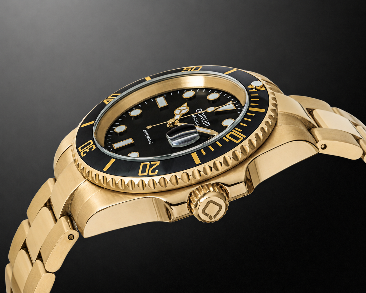 Regalia Black Dial Gold Steel Automatic Watch