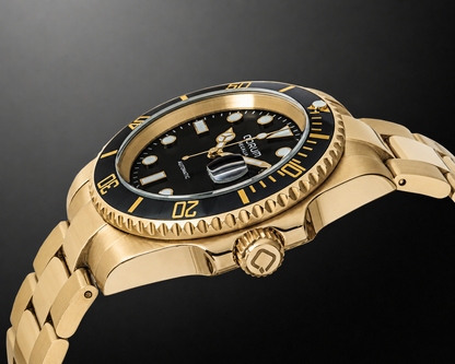 Regalia Black Dial Gold Steel Automatic Watch