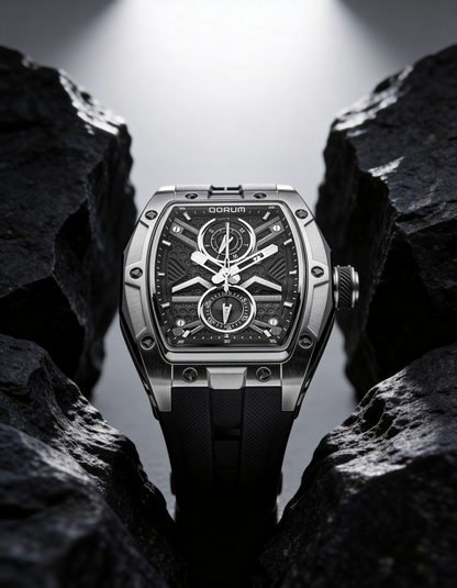 Equinox Black Dial Silver Multi-Function Watch