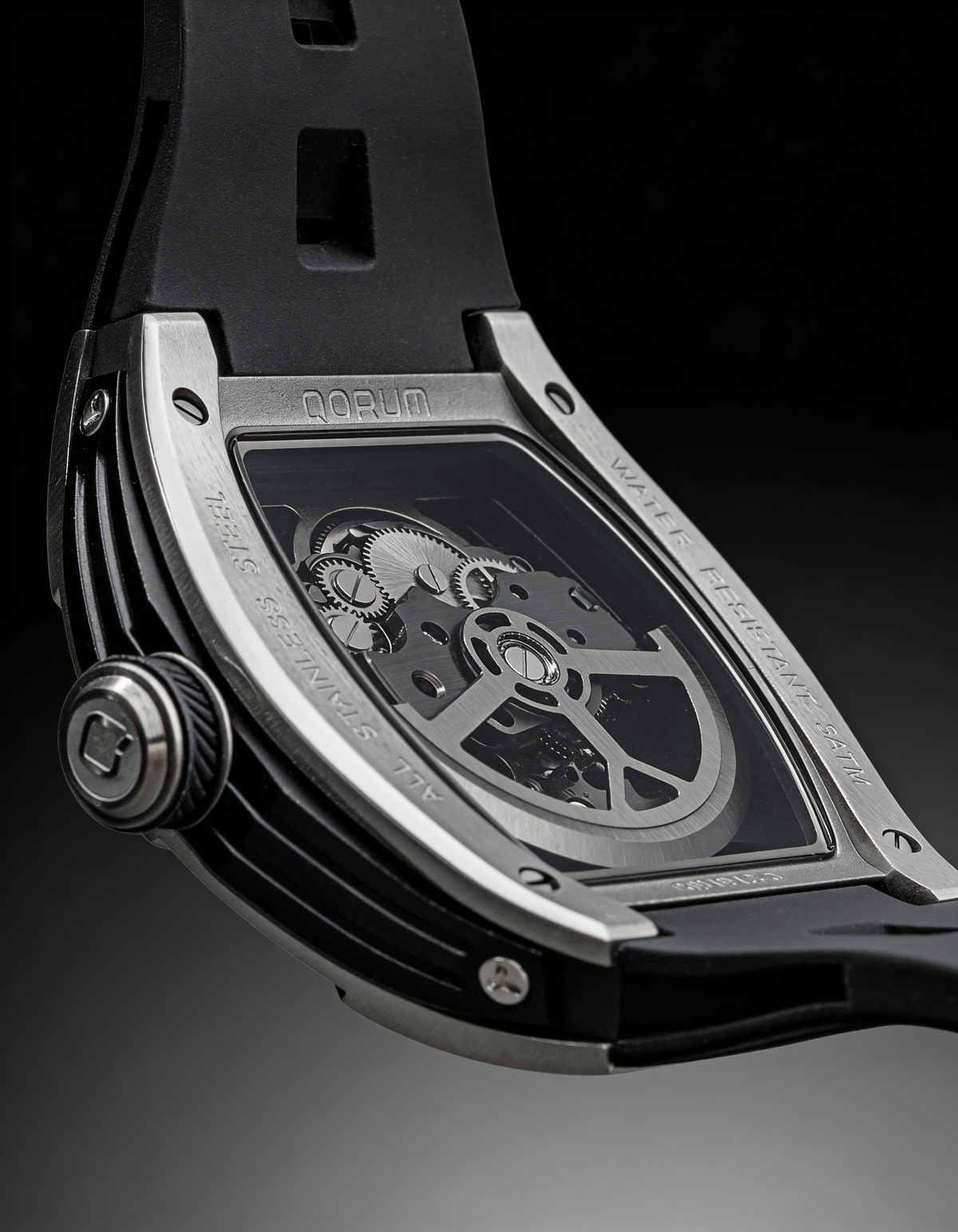 Equinox Black Dial Silver Detailing Black silicon strap
