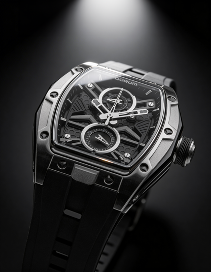Equinox Black Dial Silver Multi-Function Watch