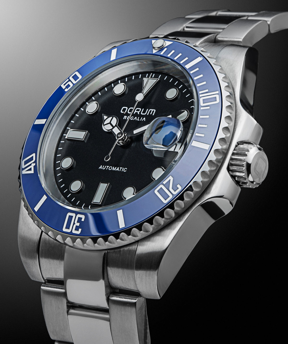 Regalia Black Dial Blue Bezel Automatic Watch