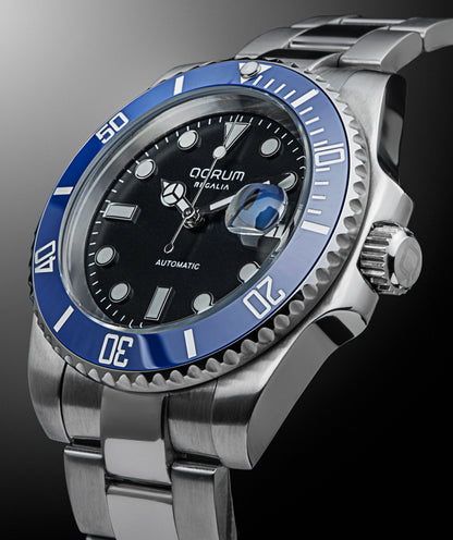 Regalia Black Dial Blue Bezel Automatic Watch