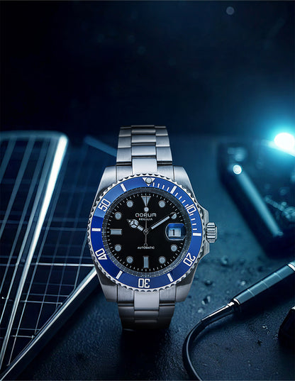 Regalia Black Dial Blue Bezel Automatic Watch