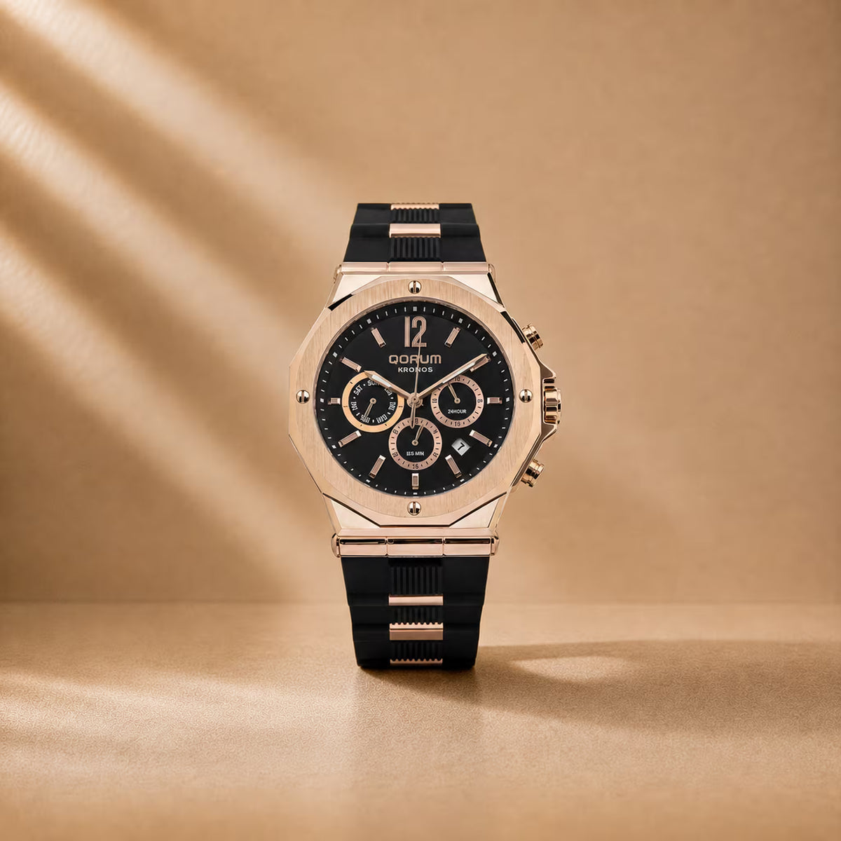 Kronos Rose Gold Steel Chronograph