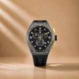 Equinox Black Dial Rose Gold Chronograph Watch