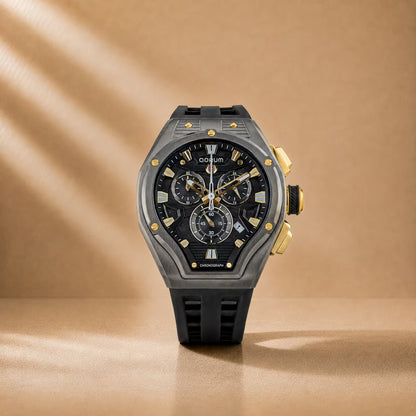 Equinox Black Dial Rose Gold Chronograph Watch