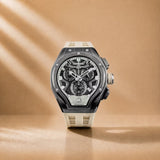 Equinox Black Dial Gunmetal Chronograph Watch