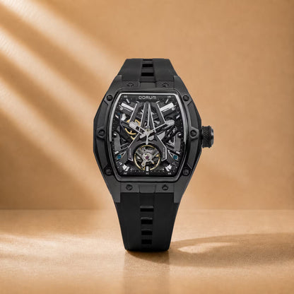 Equinox Black Dial Skeleton Watch