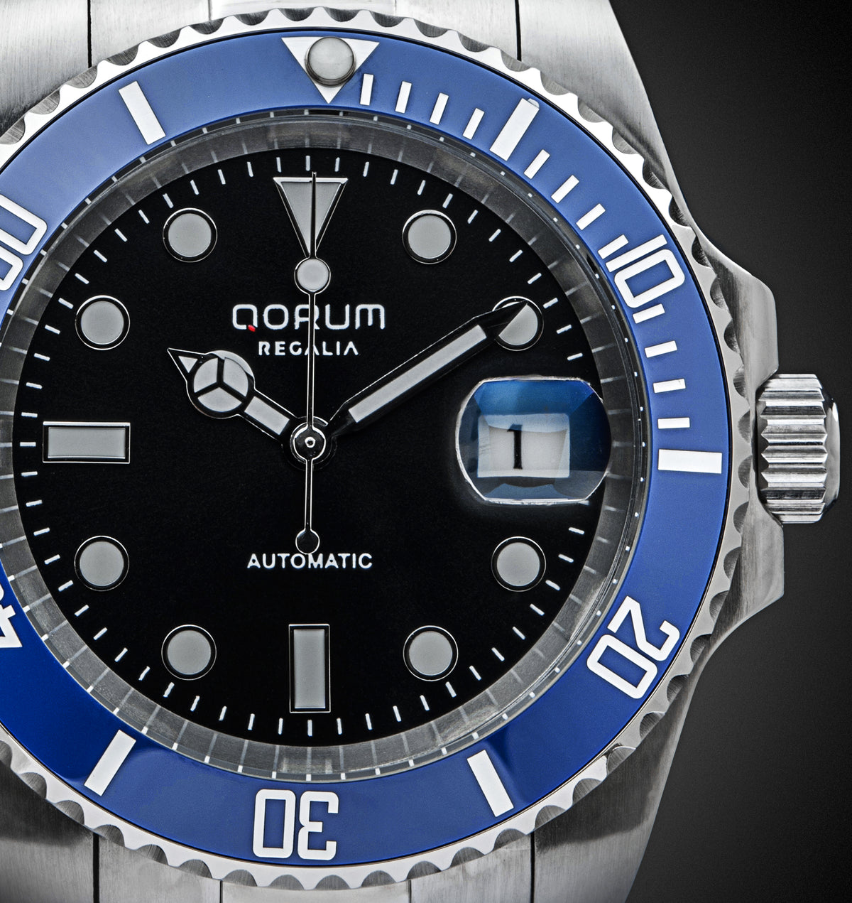Regalia Black Dial Blue Bezel Automatic Watch