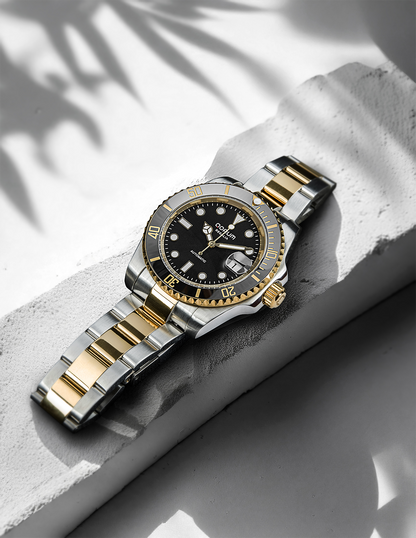 Regalia Black Dial Two-Tone Gold Automatic Watch