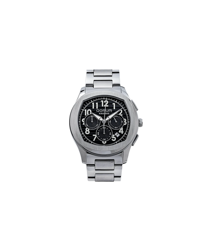 Kronos Black Dial Steel Strap Chronograph