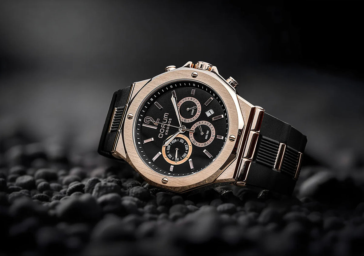 Kronos Rose Gold Steel Chronograph