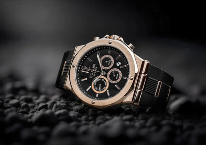 Kronos Rose Gold Steel Chronograph