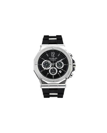 Kronos Black Dial Silicone Chronograph