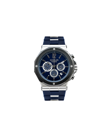Kronos Blue Dial Silicone Chronograph
