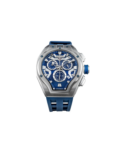Equinox Blue Dial Silver Chronograph Watch