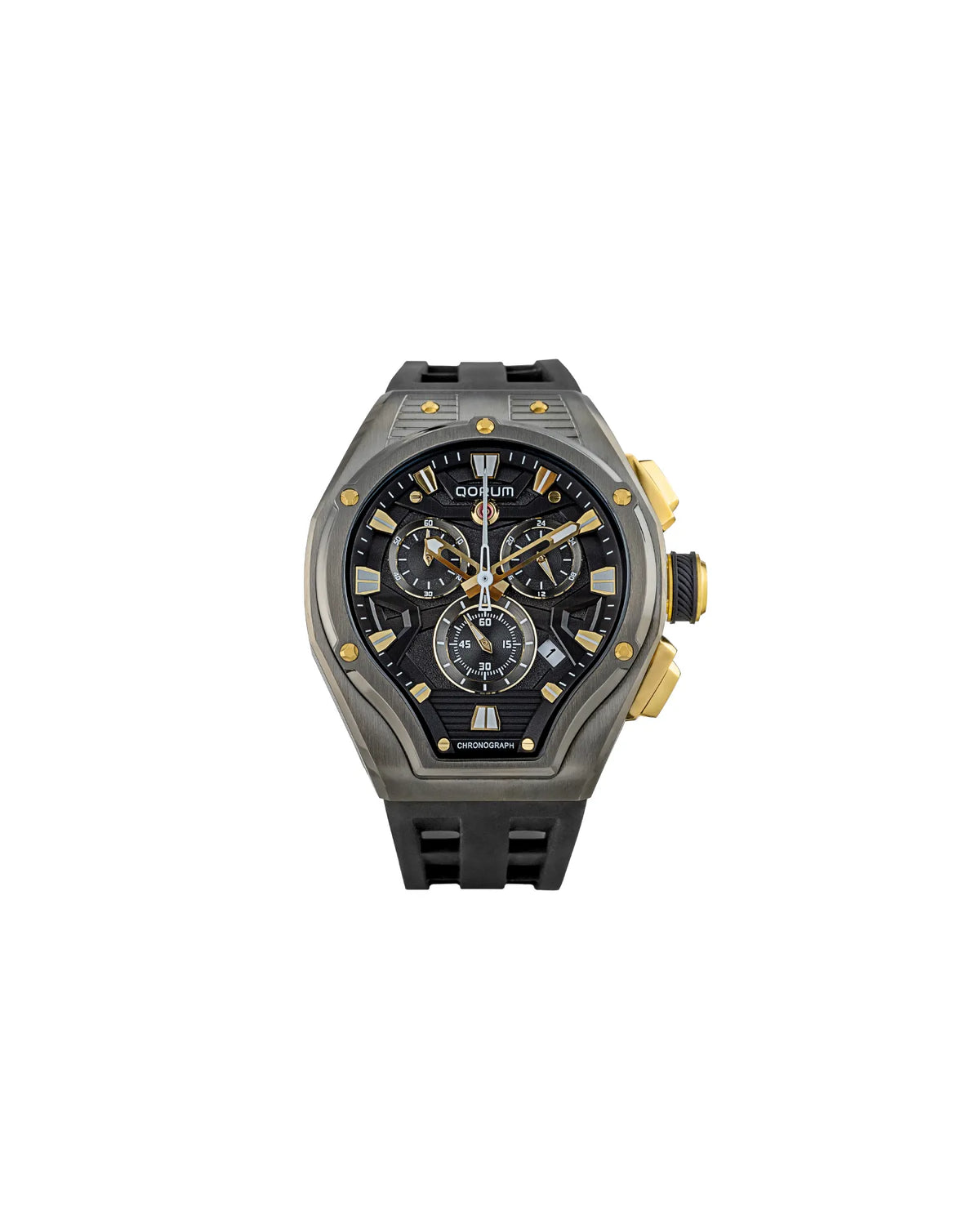Equinox Black Dial Rose Gold Chronograph Watch