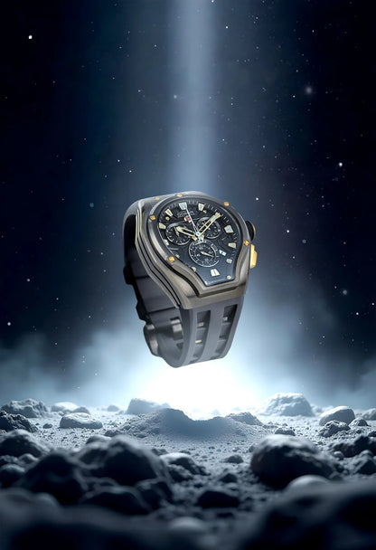 Equinox Black Dial Rose Gold Chronograph Watch