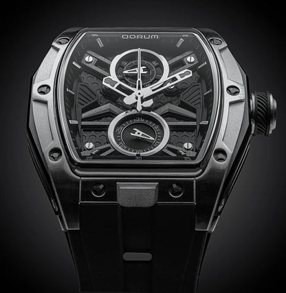 Equinox Black Dial Silver Multi-Function Watch