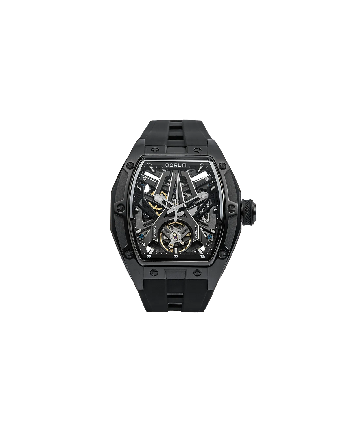 Equinox Black Dial Skeleton Watch