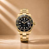 Regalia Black Dial Gold Steel Automatic Watch