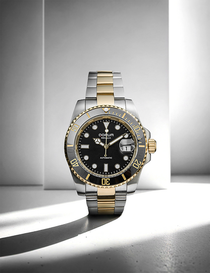 Regalia Black Dial Two-Tone Gold Automatic Watch