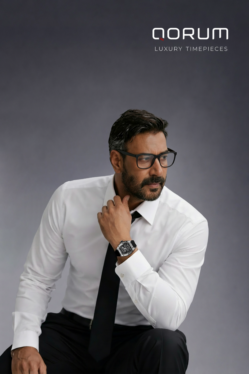 Equinox Black Dial Silver Multi-Function Watch