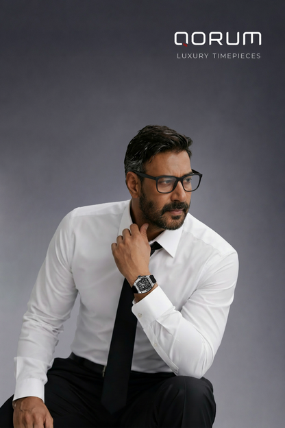 Equinox Black Dial Silver Multi-Function Watch